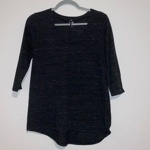 dark gray shirt with front detail